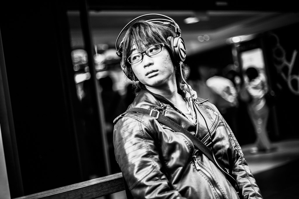 Harajuku, Tokyo. In Black and White. — photograph by Stephan Geyer